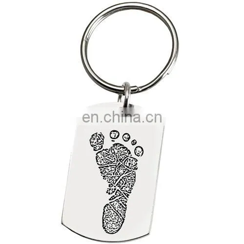 Custom Dog Tag Keychains in Stainless Steel