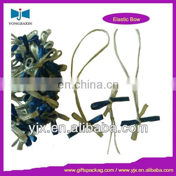 Flat Pre-tied Ribbon Elastic Bow,Satin Stretch Loop