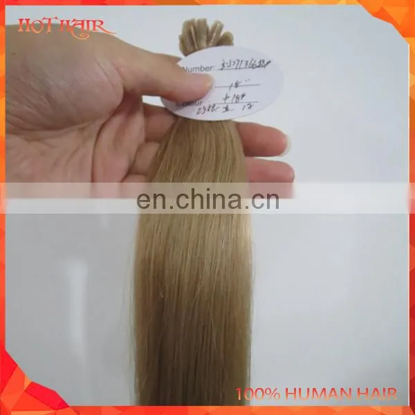 8A Blonde Color Indian U-Tip Human Hair Extension Virgin Wholesale Indian Cheap Straight Pre-bonded Human Hair Weaving