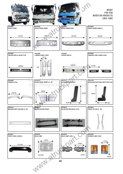 ISUZU ROCKY 195 175 Truck Spare Parts Accesories Body Parts