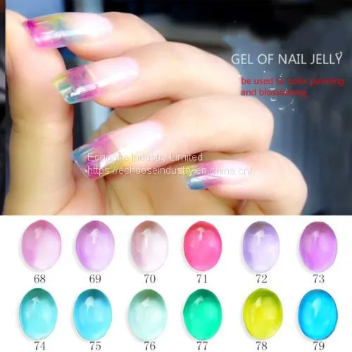 Soak-off UV Glass Nail Gel Polish Color Painting Gradual Changing Nail Decoration photo-3