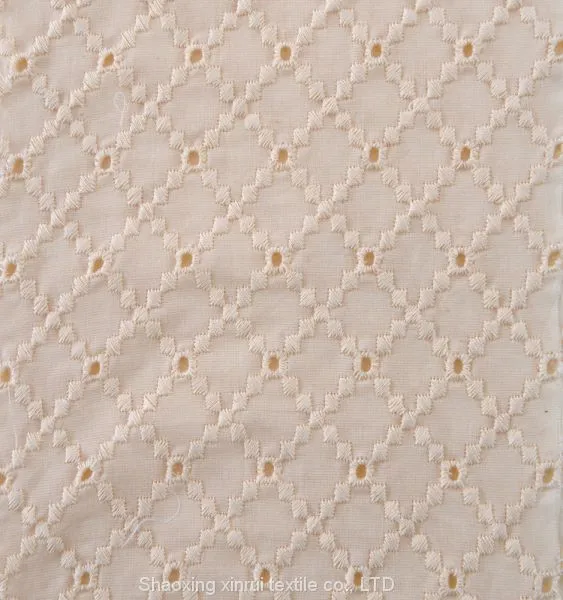 Swiss Voile White Cotton Fabrics Embroidered Bridal Lace Embroidery Fabric photo-3
