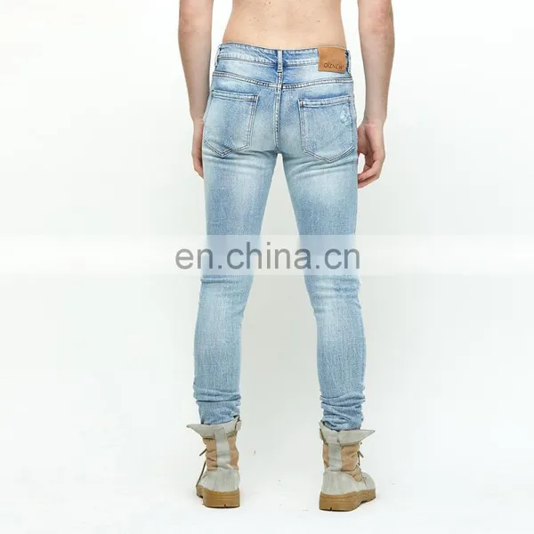 DiZNEW Denim Ripped Pants Slim Fit Digital Print Bulk 2020 Factory Manufacturer Jeans Men photo-6