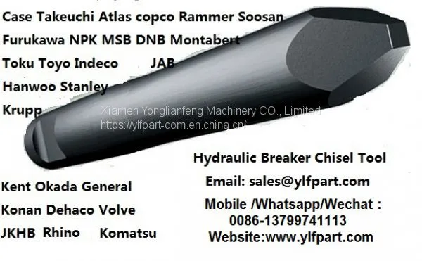 montabert v2500 xl2600  V45 V55 V65 V3500 V4500 XL1900 Volve hb29 hydraulic breaker chisel tool moil point bits MSB MS35AT MS45AT ms800 ms600