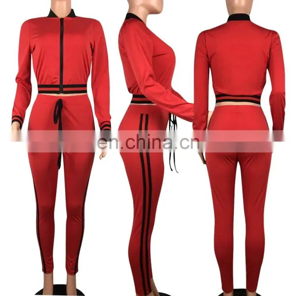 Women Sexy Letter Printing Crop Top Workout Legging Casual Tracksuit Set photo-5