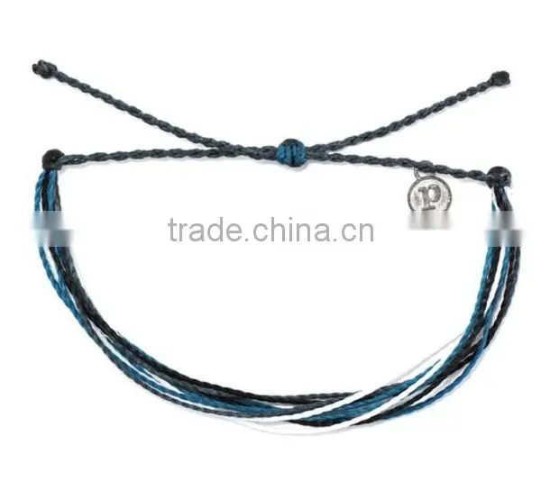 2015 Fashion Rainbow Color Wax Cord Nylon String Bracelet for Friendship photo-4