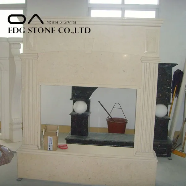 Factory Directly Natural Marble Stone Decorative Fireplace photo-3