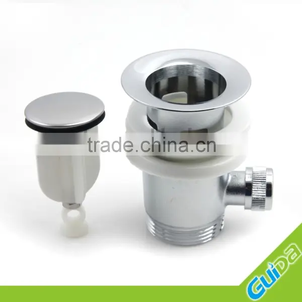 Chrome Bathroom Basin Sink Rod Operated Push Pull Lever Pop Up Waste Plug photo-2