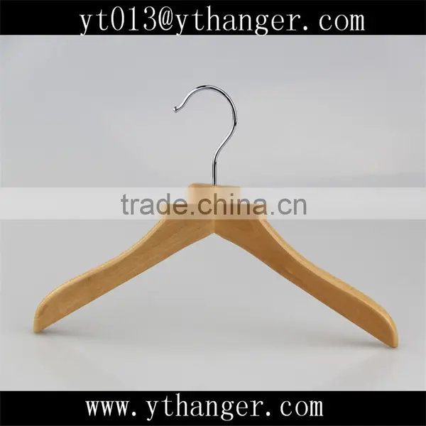 CY-277 Novelty Baby Natural Wooden Kids Clothes Hangers photo-3