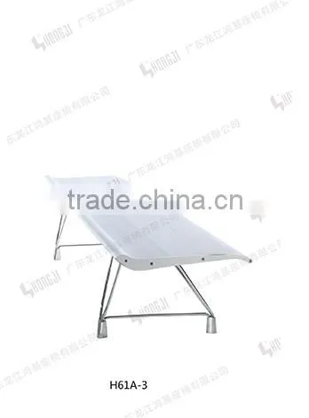 Popular Aluminum Alloy Bench Hospital Chair Waiting Office Chair H61A-3-E photo-2