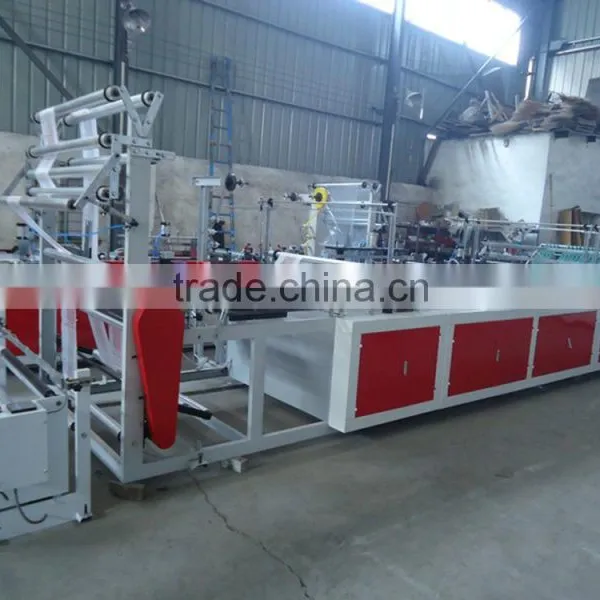 Plastic Poly Draw Handle Big Garbage Bag Making Machine To Make Ribbon Through Continuous Winding Bag photo-6