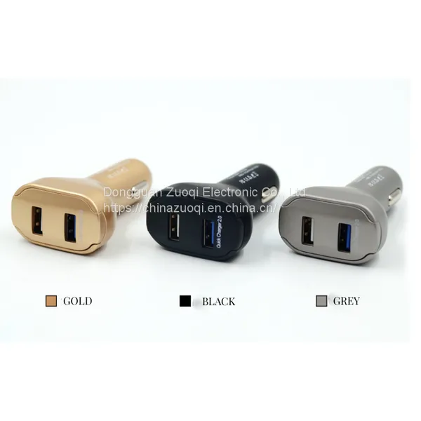 QC3.0 Quick Charge 30W 5V2.4A Dual USB Port Car Phone Charger Adapter photo-3