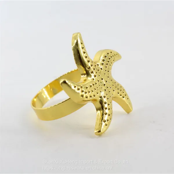 Factory Customized Starfish Napkin Rings Wedding Dining Table Decoration photo-2