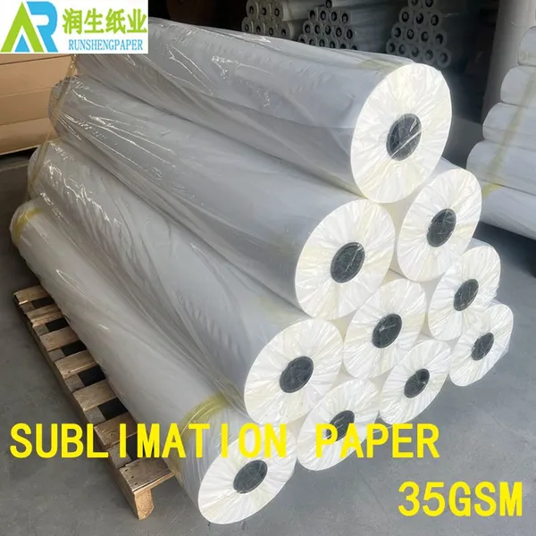 Transfer Paper Roll 35GSM 64inch Fast Dry Sublimation Paper Heat Transfer