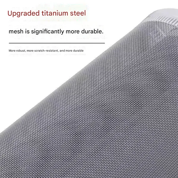 Titanium Steel Mesh Magnetic Door Curtain 120cm Width for Warehouse Insect Control