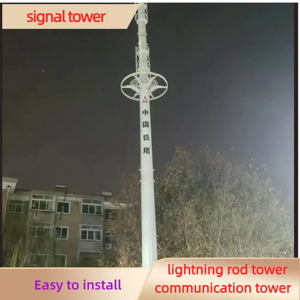 Roof Decorative Angle Steel Lightning Tower, Lightning Rod, Lightning Protection Tower, Three-column Angle Steel Lightning Tower