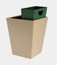 PU Leather Garbage Bin/metal Bin With Powder Coating Inside （Wechat:13510231336）