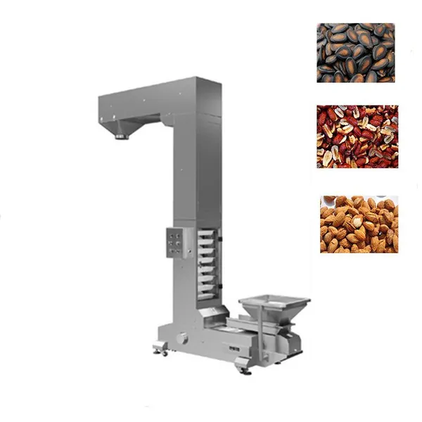 Food Grade Automatic Z Type Bucket Elevator Conveyor With 1.8L 4L PP Plastic Bucket