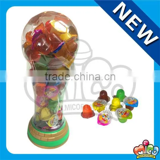 Fruit Mini Cup Jelly in World Cup Jar