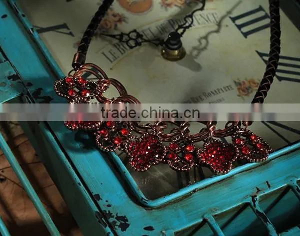 The European and American Fashion Metal Joker Diamond Necklace Old Fashion Jewelry photo-3