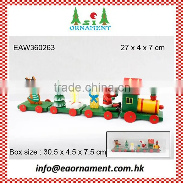 Christmas Wooden Ornament of Christmas Train Set