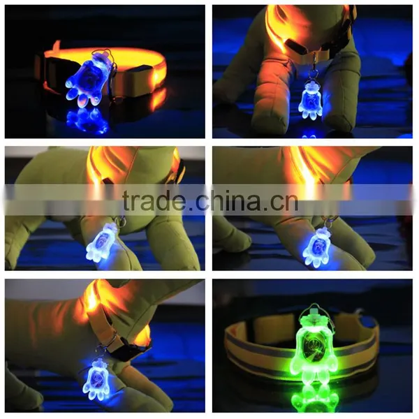 Pet Supplies Wholesale Pet Signs Cool Led Light Foot Shape Dog Pendant Luminous Pendants photo-3