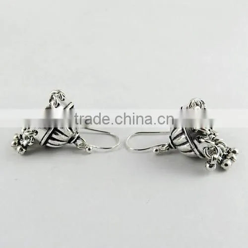 Oxidized Jhumka !! 925 Sterling Silver Earring, 925 Stamped Silver Jewelry, Buy Silver Jewelry photo-5
