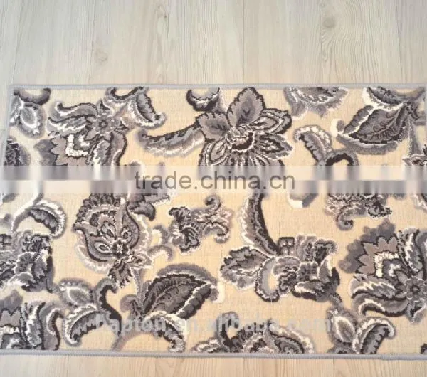 Microfibre Polyester 50*80cm With Latex Back Anti-slipping Wilton Jacquard Mat photo-5
