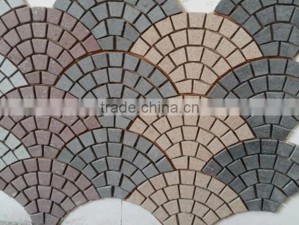 Fan Shape Paving Stone on Net photo-6