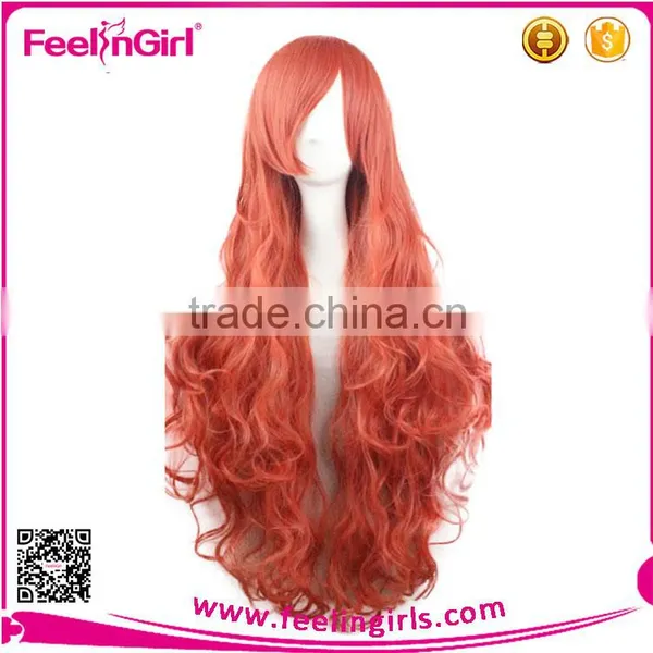 Red Human Hair Full Lace Wig Curly Braiding Curl Hair photo-6