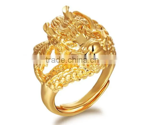 2016 Gold Filled Jewelry Copper Ring for Men Gold Dragon Ring photo-2