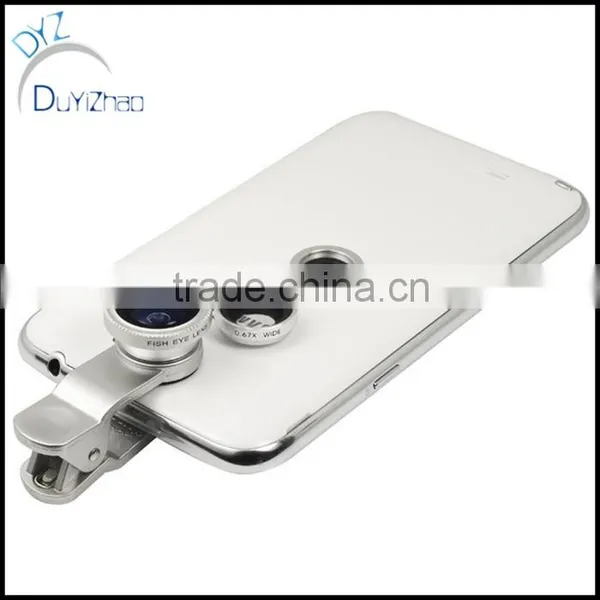 New Wholesale 3 in 1 Fisheye Fish Eye +Wide Angle +macro Camera Cell Phone Lens photo-3