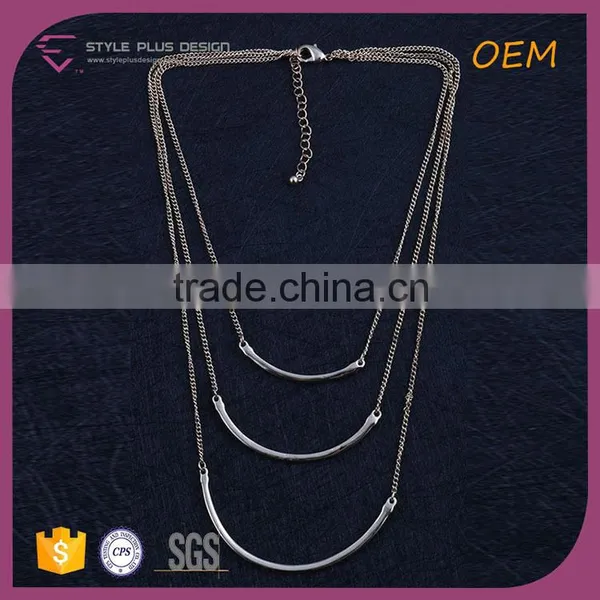 N72466S01 STYLE PLUS Multi Layered Necklace Pendant Personalized Name Necklace Jewelry Gold Plating Pendant for Women photo-2