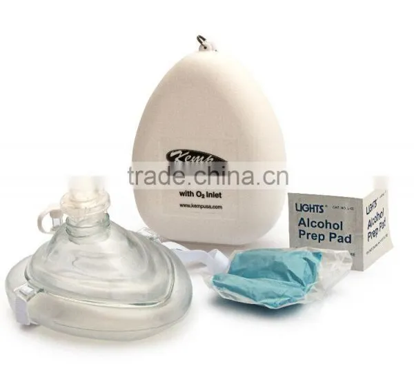 KEMP USA CPR MASK WITH O2 INLET IN CASE photo-2