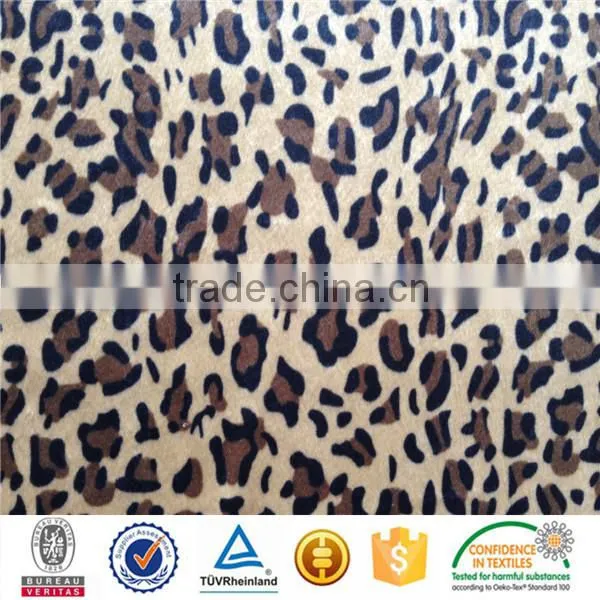 100%polyester Cheetah Skin Printed Velour Fabric for Home Textile photo-2