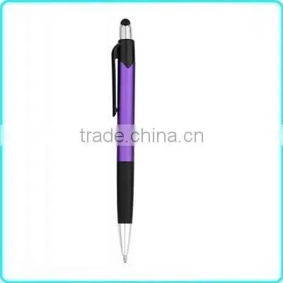 Purple Popular Active Screen Cleaner Stylus Touch Metallic Ball Pen