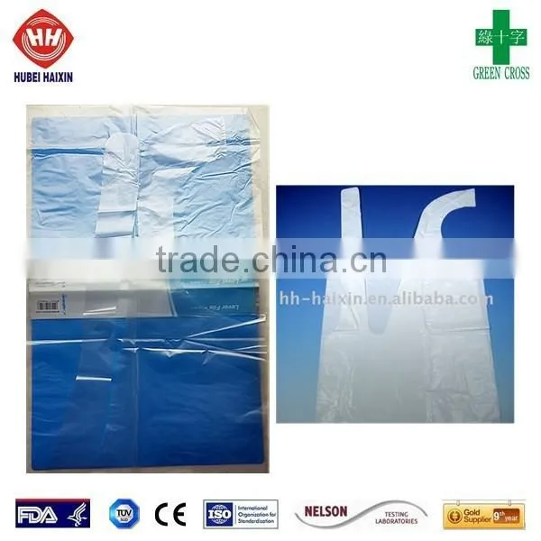 ISO Approved Disposable pe Plastic Apron for Sale