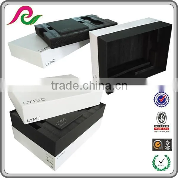 Big White Cardboard Box With Black Foam Inside for Bluetooth Packing photo-3