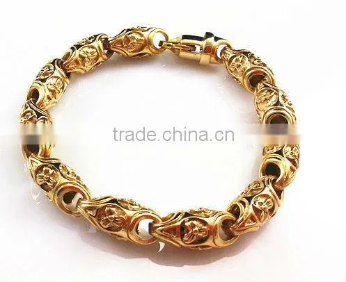 B890 Stainless Steel 2013 New Fashion Gold Plated Bracelets Jewelry