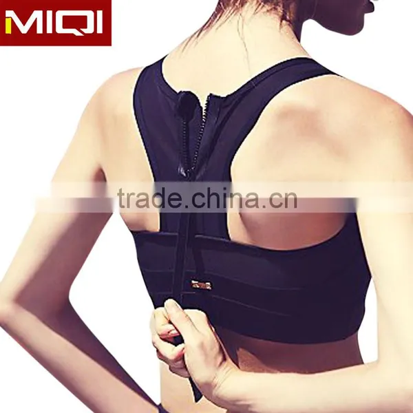 High Supporting Performance Quality Fabric With High Teah 4 Needles and 6 Threads Compression Yoga Sports Bra