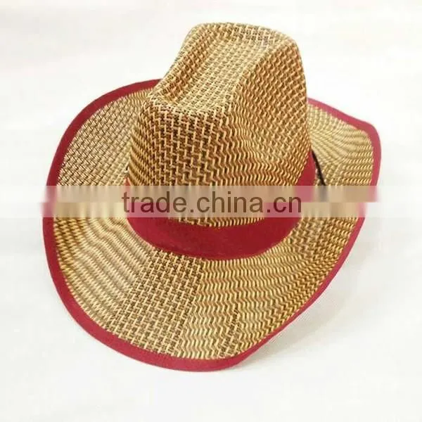 In Stock Cheap Plain Cowboy Straw Hat photo-3