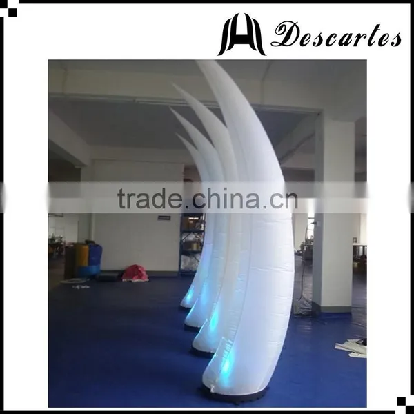 Club Decoration Lighted Inflatable Curved Pillars/inflatable LED Horn for Wedding photo-2