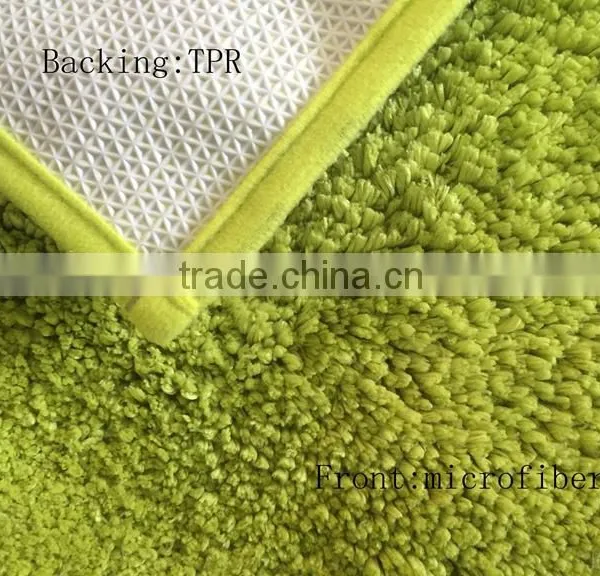 Microfiber Bath Rugs With TPR Backing