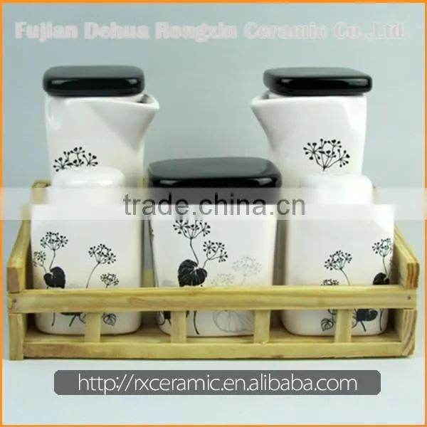 Wholesale Low Price High Quality White Ceramic Condiment Set photo-4