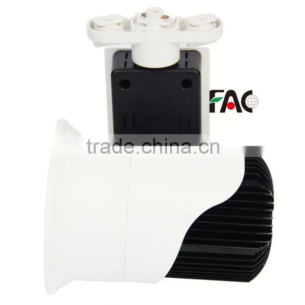 White and Black High CRI Double Heads 60d Rotatable Dimmable Led Track Light photo-5
