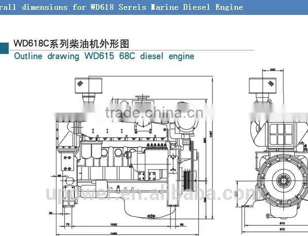 Supply Wei Chai WD618 Series 250 hp Marine Diesel Engine With Gearbox IN CHINA photo-2