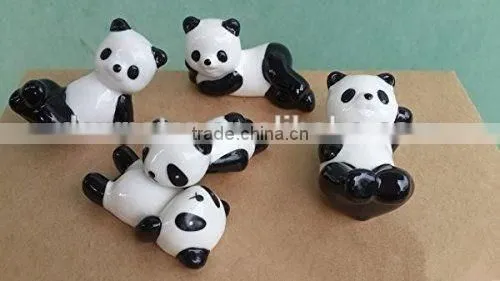 Cute Hand Made Chinese Ceramic Cartoon Cat, Panda, Rubblit & Dog Pattern Chopsticks Rest Knife Fork Holder photo-5