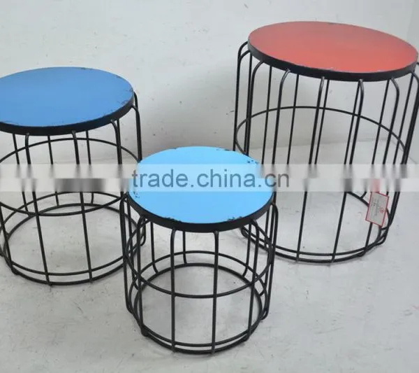 S/3 metal side table