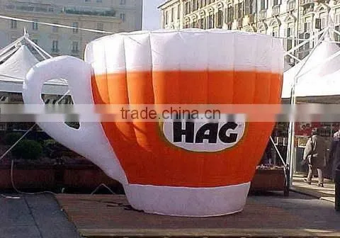 Orange Giant Large Inflatable Coffee Cup Inflatable Coffee Mug Inflatable Mug Advertising With Logo