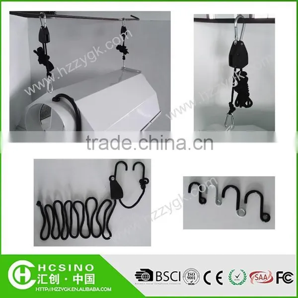 150 Lbs,300lbs, 1/4",1/8" Hydroponics Reflector Hanger Adjustable Rope Ratchet Plant Light Hangers photo-6